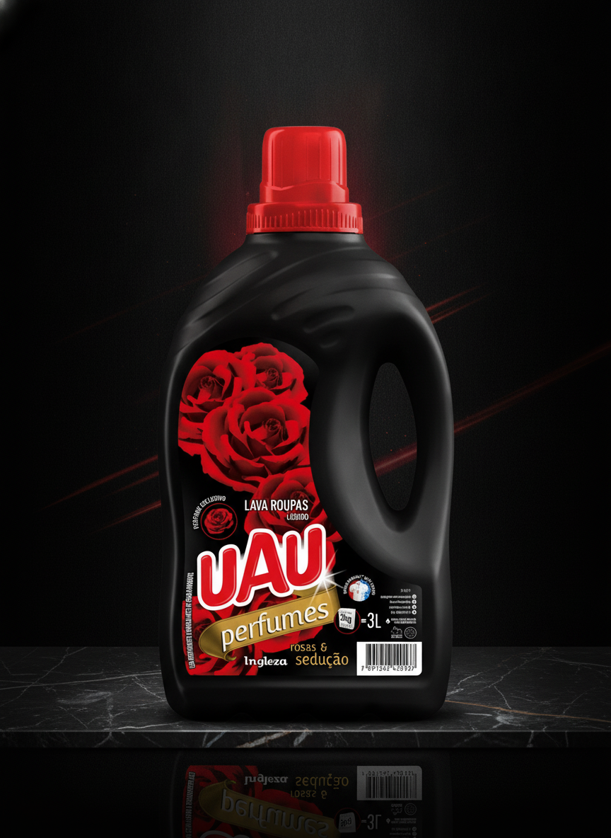 Lava Roupas Perfumes Rosas & Sedução 3 Litros Uau