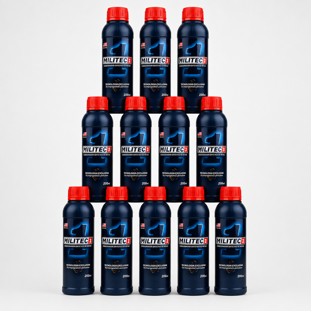 Caixa Com 12 Militec-1 100% Original 200ml + Etiquetas e Brinde